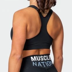 Muscle Nation Strike Bra - Black Womens 15 Muscle Nation Strike Bra - Black Womens