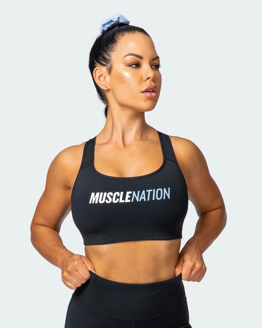 Muscle Nation Strike Bra - Black Womens 7 Muscle Nation Strike Bra - Black Womens