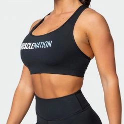 Muscle Nation Strike Bra - Black Womens 20 Muscle Nation Strike Bra - Black Womens