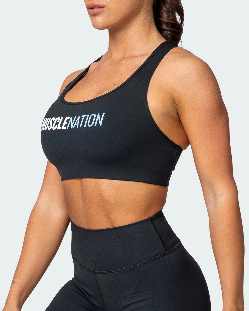 Muscle Nation Strike Bra - Black Womens 11 Muscle Nation Strike Bra - Black Womens