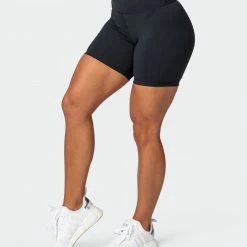 Muscle Nation Prize Fighter Bike Shorts - Black W/ White & Cashmere Blue Womens 20 Muscle Nation Prize Fighter Bike Shorts - Black W/ White & Cashmere Blue Womens