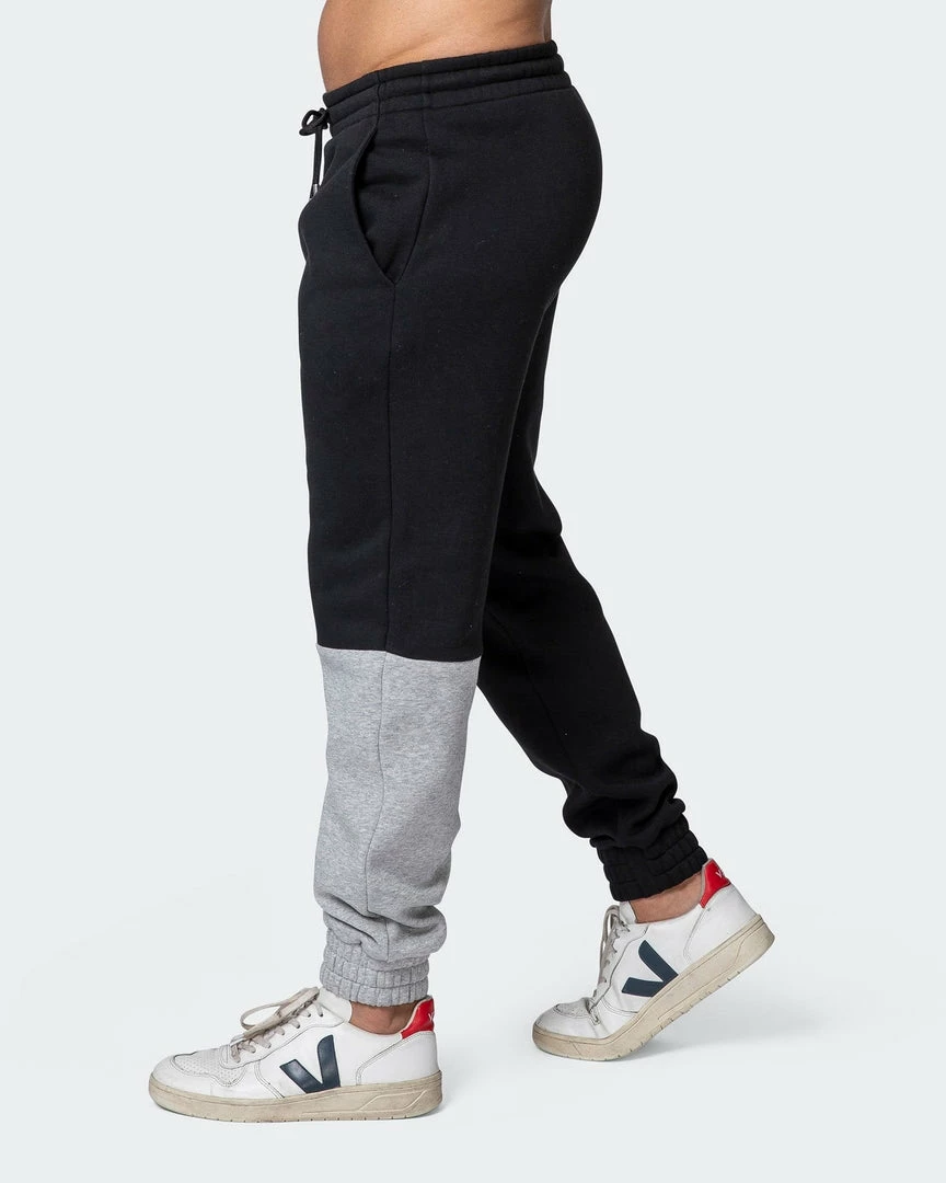 Muscle Nation Fast Break Trackies - Black/Light Grey Marl 13 Muscle Nation Fast Break Trackies - Black/Light Grey Marl