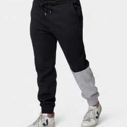 Muscle Nation Fast Break Trackies - Black/Light Grey Marl 25 Muscle Nation Fast Break Trackies - Black/Light Grey Marl