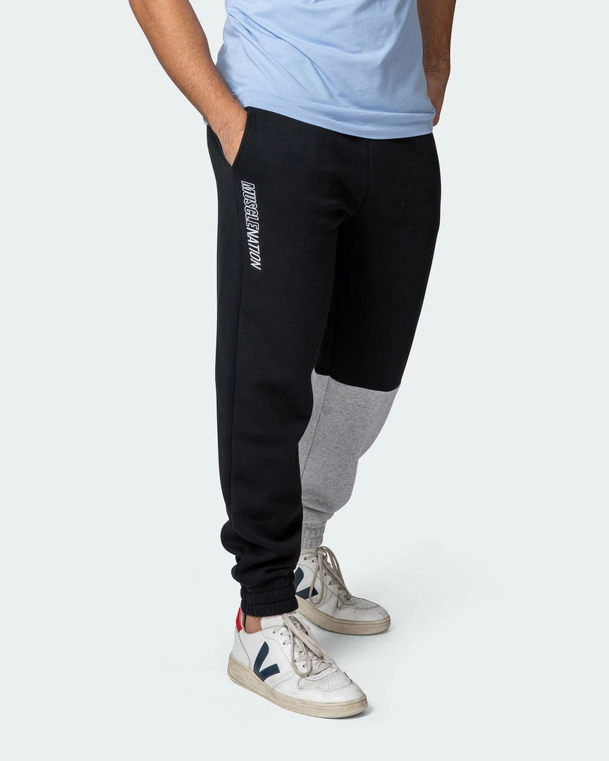 Muscle Nation Fast Break Trackies - Black/Light Grey Marl 3 Muscle Nation Fast Break Trackies - Black/Light Grey Marl