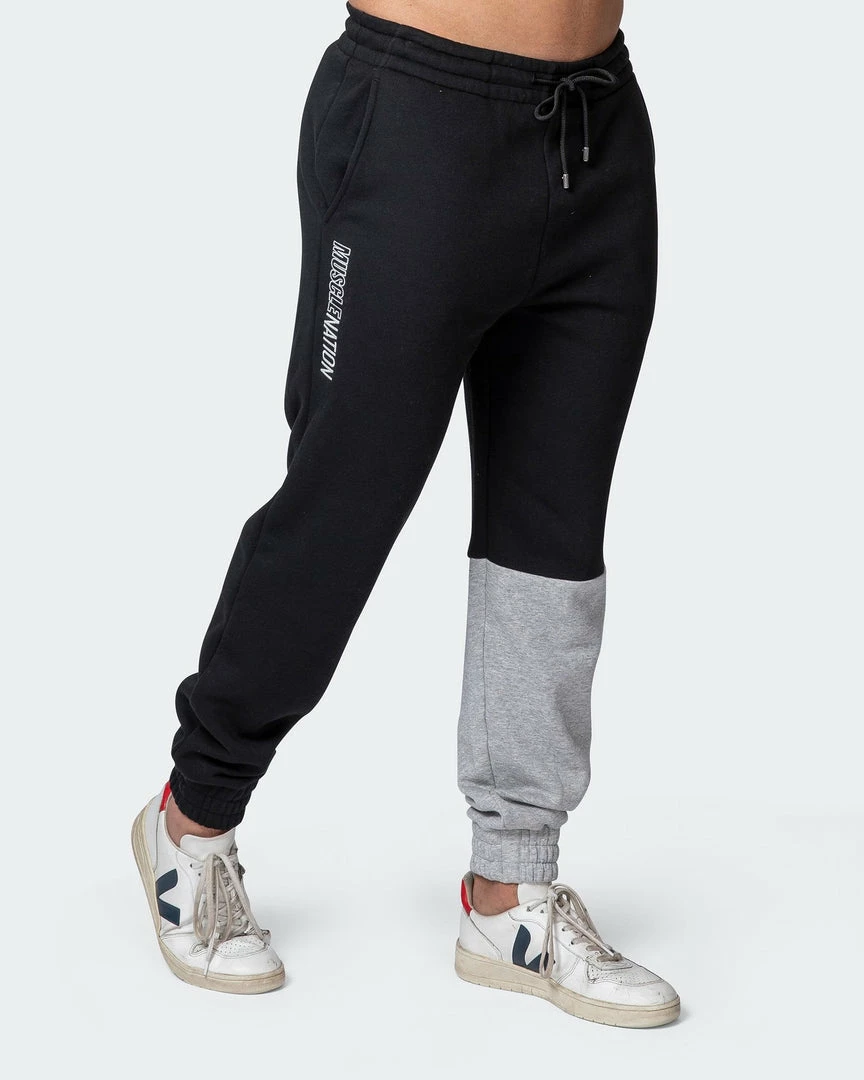 Muscle Nation Fast Break Trackies - Black/Light Grey Marl 6 Muscle Nation Fast Break Trackies - Black/Light Grey Marl