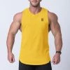 Muscle Nation Box Logo Drop Tank - Mango / Black Mens
