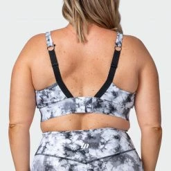 Muscle Nation Womens Brace Yourself Bra - Grey Black Tie Dye Print 17 Muscle Nation Womens Brace Yourself Bra - Grey Black Tie Dye Print