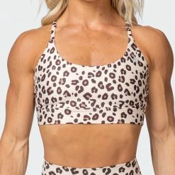 Muscle Nation Braided Bralette - Cheetah Print Featured