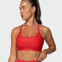 Muscle Nation Featured Braided Bralette - Mini Cheetah Print