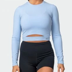 Muscle Nation Womens Half Time Long Sleeve - Cashmere Blue