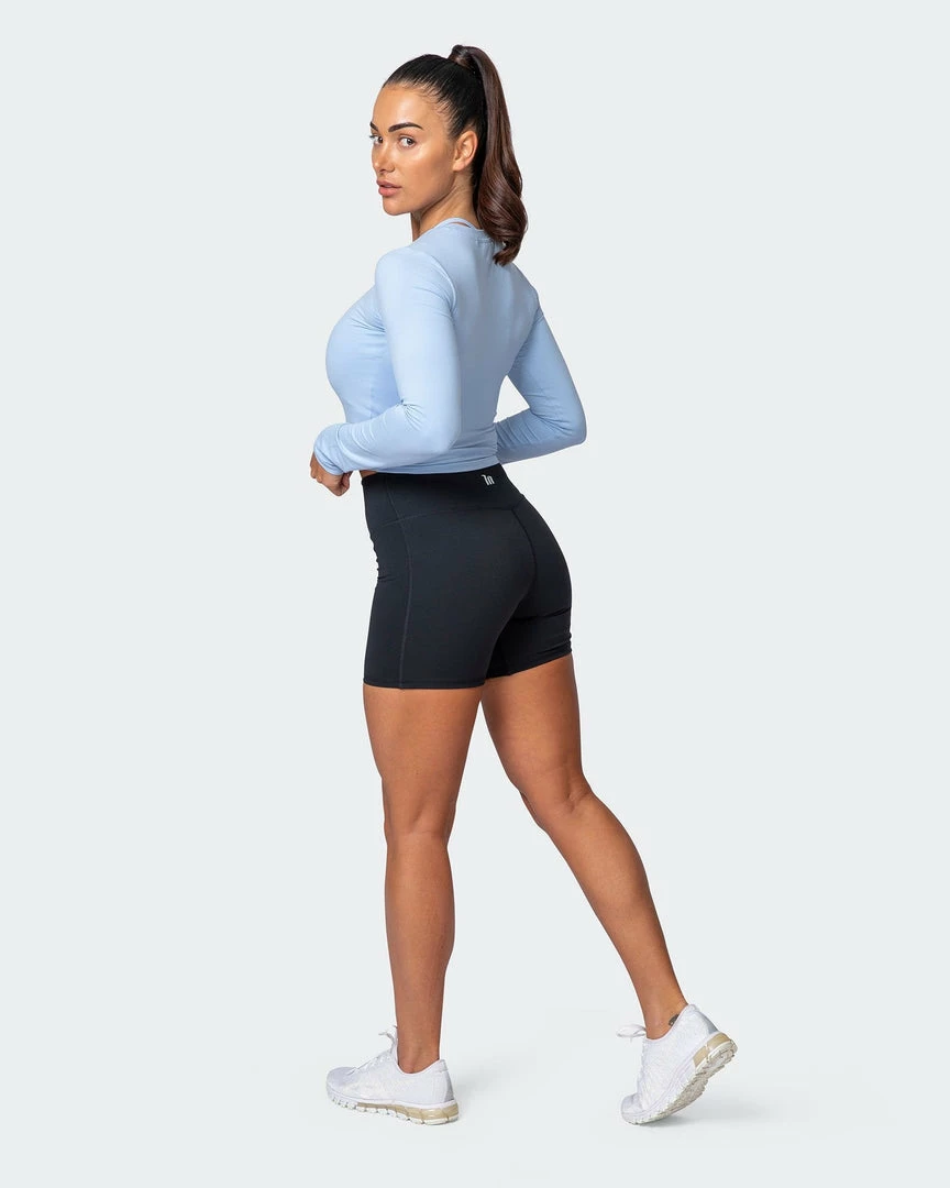 Muscle Nation Womens Half Time Long Sleeve - Cashmere Blue 8 Muscle Nation Womens Half Time Long Sleeve - Cashmere Blue