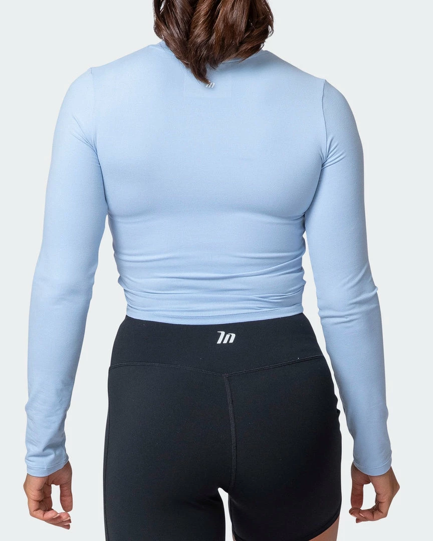 Muscle Nation Womens Half Time Long Sleeve - Cashmere Blue 9 Muscle Nation Womens Half Time Long Sleeve - Cashmere Blue