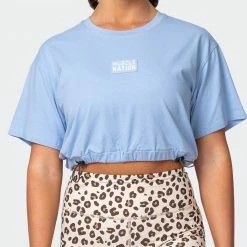 Muscle Nation Womens Point Guard Tee - Cashmere Blue