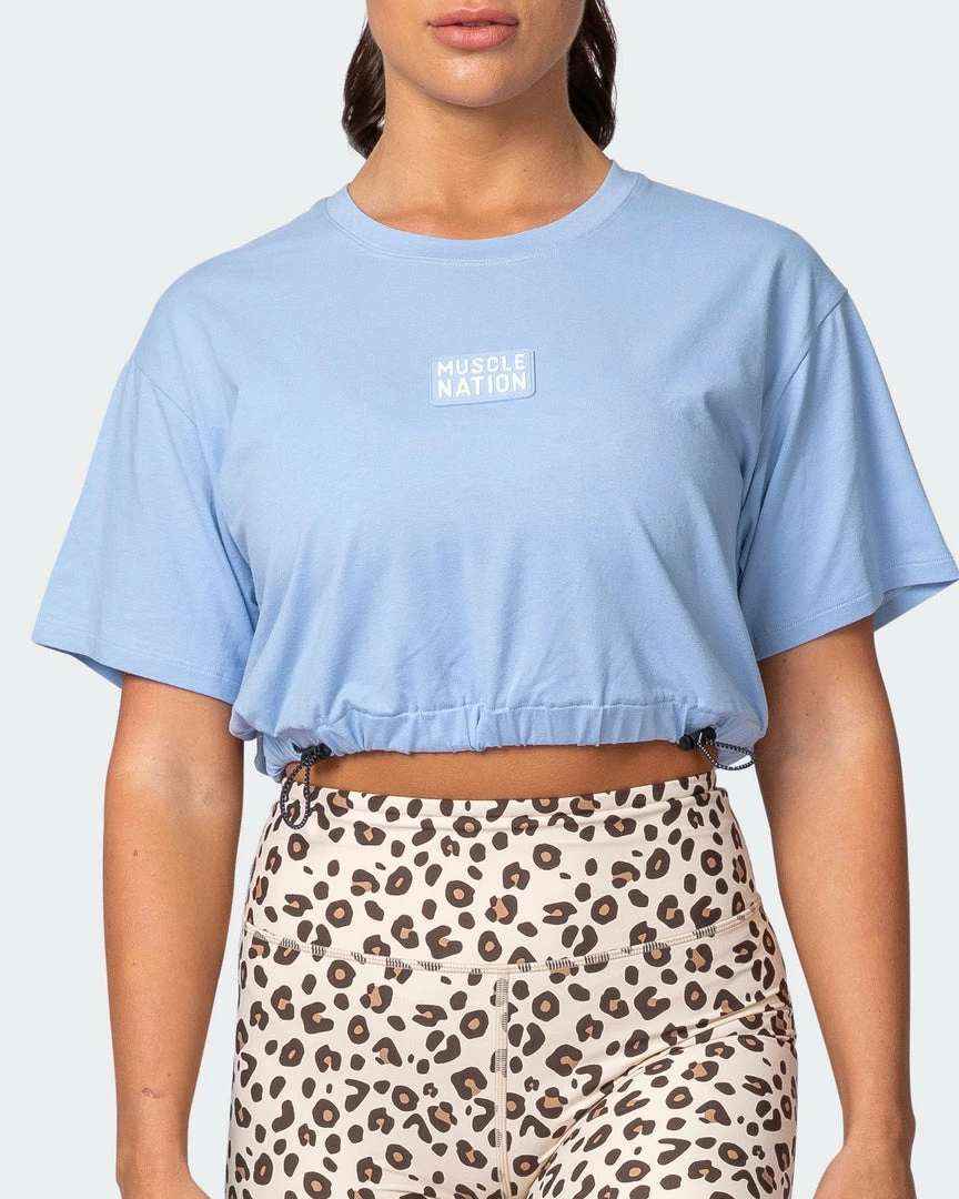 Muscle Nation Womens Point Guard Tee - Cashmere Blue 4 Muscle Nation Womens Point Guard Tee - Cashmere Blue