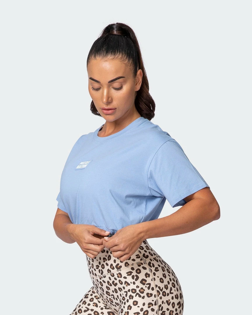 Muscle Nation Womens Point Guard Tee - Cashmere Blue 6 Muscle Nation Womens Point Guard Tee - Cashmere Blue