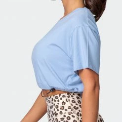 Muscle Nation Womens Point Guard Tee - Cashmere Blue 17 Muscle Nation Womens Point Guard Tee - Cashmere Blue