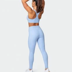 Muscle Nation Superior Squat Full Length Leggings - Cashmere Blue Non Scrunch