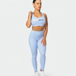 Muscle Nation Superior Squat Full Length Leggings - Cashmere Blue Non Scrunch