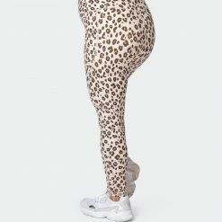 Muscle Nation Womens Maternity Superior Squat Pocket Leggings - Cheetah Print
