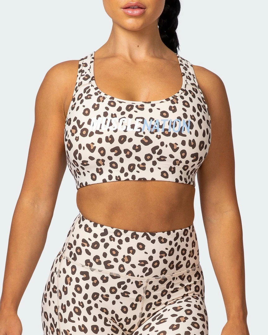 Muscle Nation Womens Strike Bra - Cheetah Print 10 Muscle Nation Womens Strike Bra - Cheetah Print