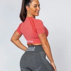 Muscle Nation Classic Seamless Tee - Poppy Marl