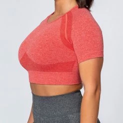 Muscle Nation Classic Seamless Tee - Poppy Marl