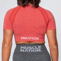 Muscle Nation Classic Seamless Tee - Poppy Marl