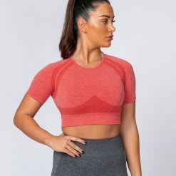 Muscle Nation Classic Seamless Tee - Poppy Marl