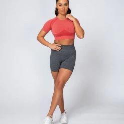 Muscle Nation Classic Seamless Tee - Poppy Marl