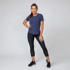 Muscle Nation Classic Womens Tee - Navy