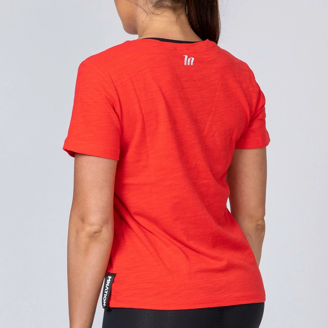 Muscle Nation Classic Womens Tee - Red 5 Muscle Nation Classic Womens Tee - Red