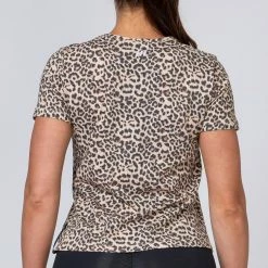 Muscle Nation Classic Womens Tee - Yellow Leopard