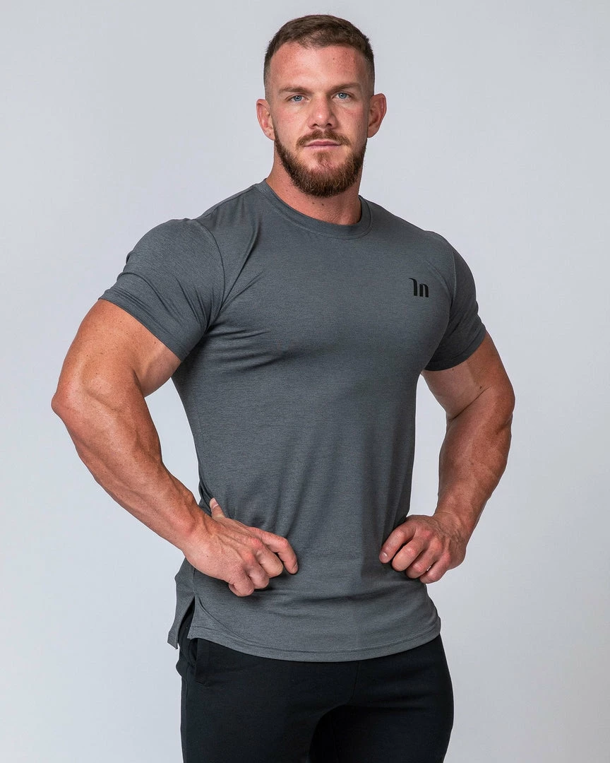 Muscle Nation ClimaFlex Tshirt - Charcoal Marl Mens 3 Muscle Nation ClimaFlex Tshirt - Charcoal Marl Mens