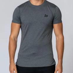 Muscle Nation ClimaFlex Tshirt - Charcoal Marl Mens 12 Muscle Nation ClimaFlex Tshirt - Charcoal Marl Mens