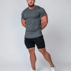 Muscle Nation ClimaFlex Tshirt - Charcoal Marl Mens 17 Muscle Nation ClimaFlex Tshirt - Charcoal Marl Mens