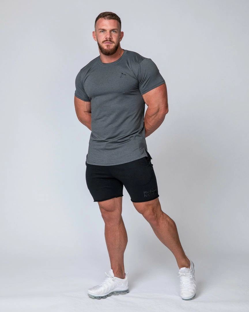 Muscle Nation ClimaFlex Tshirt - Charcoal Marl Mens 10 Muscle Nation ClimaFlex Tshirt - Charcoal Marl Mens
