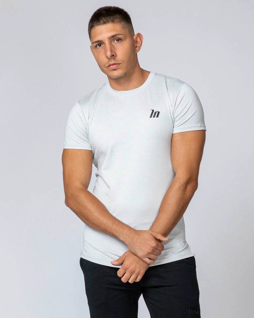 Muscle Nation ClimaFlex Tshirt - White Marl Mens 3 Muscle Nation ClimaFlex Tshirt - White Marl Mens