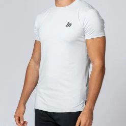 Muscle Nation ClimaFlex Tshirt - White Marl Mens 14 Muscle Nation ClimaFlex Tshirt - White Marl Mens
