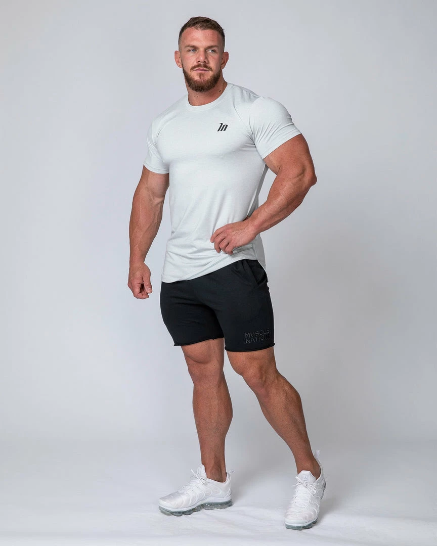 Muscle Nation ClimaFlex Tshirt - White Marl Mens 10 Muscle Nation ClimaFlex Tshirt - White Marl Mens