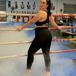 Muscle Nation Comfort Bra - Black With Acid Lime Womens 12 Muscle Nation Comfort Bra - Black With Acid Lime Womens