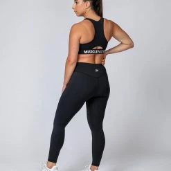 Muscle Nation Comfort Bra - Black With White Womens