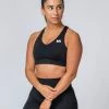 Muscle Nation Comfort Bra - Black With White Womens