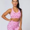 Muscle Nation Comfort Bra - Pink Leopard 1 Muscle Nation Comfort Bra - Pink Leopard
