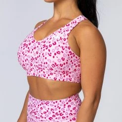 Muscle Nation Comfort Bra - Pink Leopard
