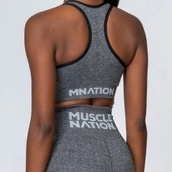 Muscle Nation Comfort Seamless Bra - Charcoal Marl