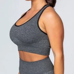 Muscle Nation Comfort Seamless Bra - Charcoal Marl