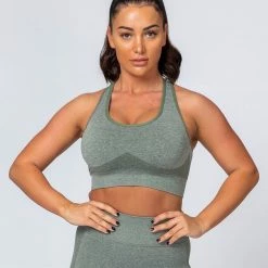 Muscle Nation Comfort Seamless Bra - Khaki Marl