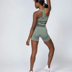 Muscle Nation Comfort Seamless Bra - Khaki Marl