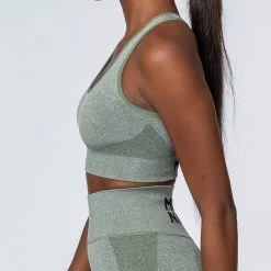 Muscle Nation Comfort Seamless Bra - Khaki Marl 15 Muscle Nation Comfort Seamless Bra - Khaki Marl