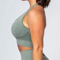 Muscle Nation Comfort Seamless Bra - Khaki Marl 20 Muscle Nation Comfort Seamless Bra - Khaki Marl
